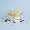 Brewed cup of Japanese Lime green tea