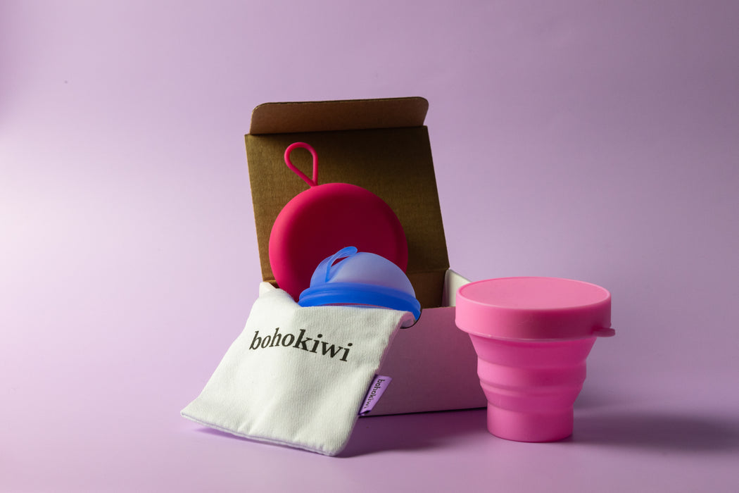 bohokiwi 月経ディスク、ディスクキャリアケース、滅菌器セット