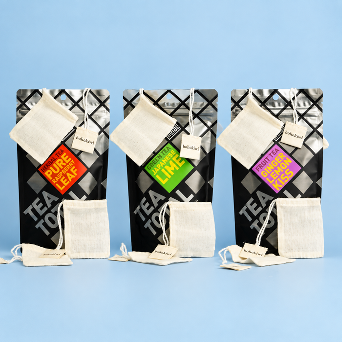 Loose-Leaf Tea & Reusable Cotton Tea Bag Set | bohokiwi x Tea Total