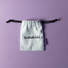 bohokiwi cotton storage bag with black drawstring