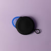 Bohokiwi Ocean Blue menstrual disc with Black round menstrual disc carrier case