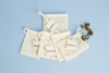 Five bohokiwi reusable unbleached cotton tea bags