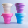 Bohokiwi collapsible menstrual cup and disc sterilisers in Snow White, Purple, Hot Pink and Sky Blue
