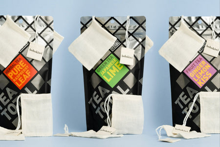 Tea Total loose-leaf tea with bohokiwi reusable cotton tea bags