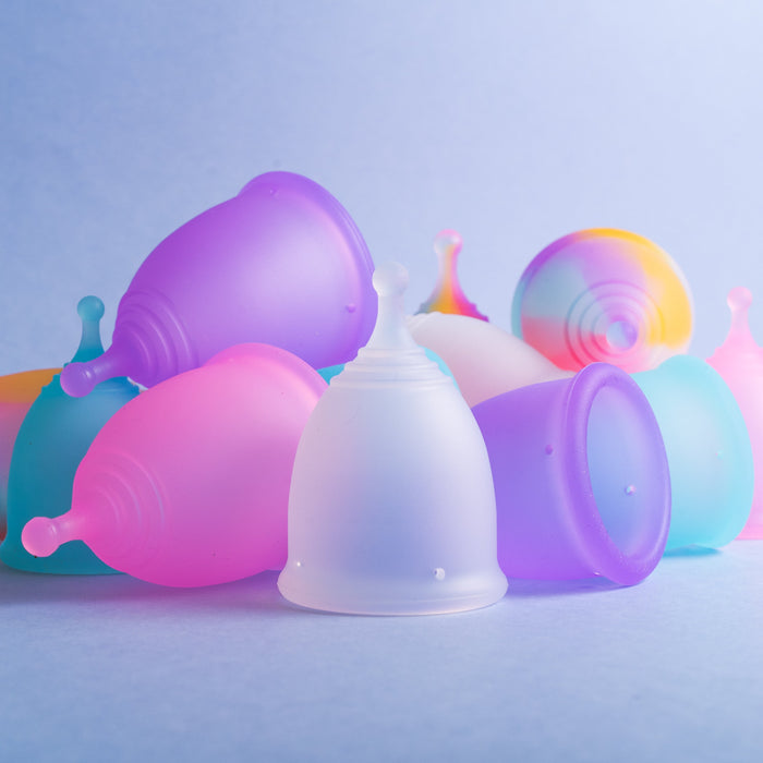 Bohokiwi reusable menstrual cups in a range of colours