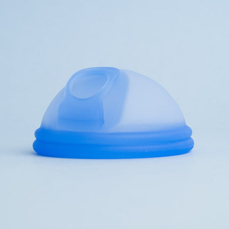 Bohokiwi Ocean Blue reusable menstrual disc with removal ring