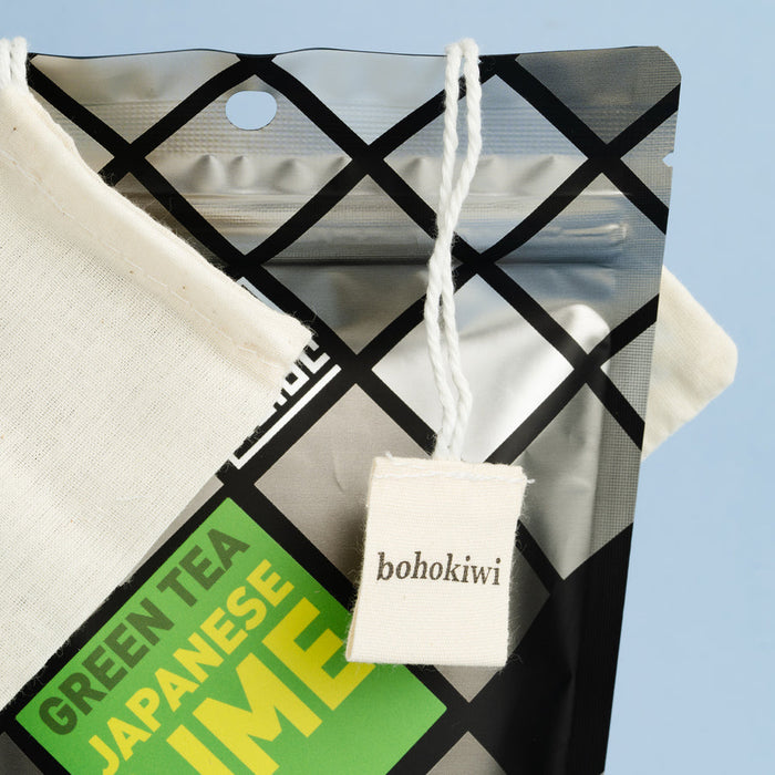 Japanese Lime tea and reusable unbleached cotton tea bags